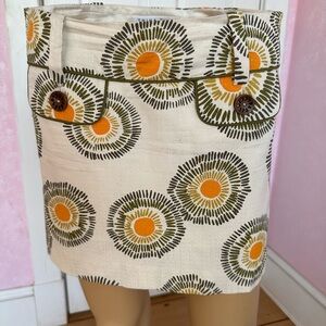 Trina Turk Retro Silk Mini Skirt